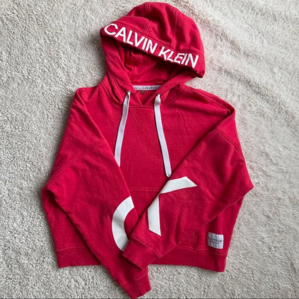 Calvin Klein Cropped Hoodie Sz S